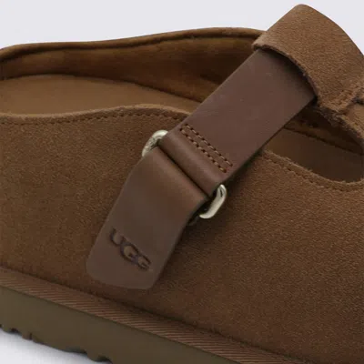 Ugg Caramel Suede Goldenstar Slippers In Multi