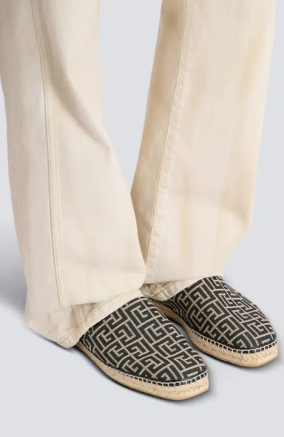 Balmain Men Espadrilles With Monogram Jacquard In Multi