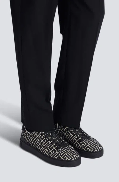 Balmain B Court Monogram Jacquard Low Top Sneaker In Multi