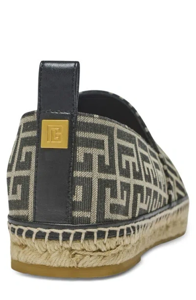 Balmain Men Espadrilles With Monogram Jacquard In Multi
