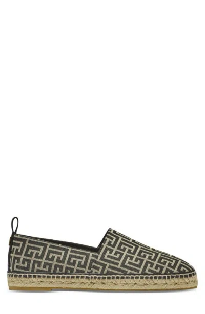 Balmain Men Espadrilles With Monogram Jacquard In Multi