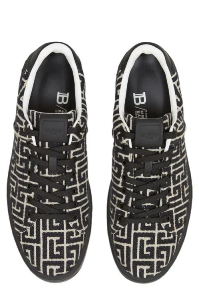 Balmain B Court Monogram Jacquard Low Top Sneaker In Multi