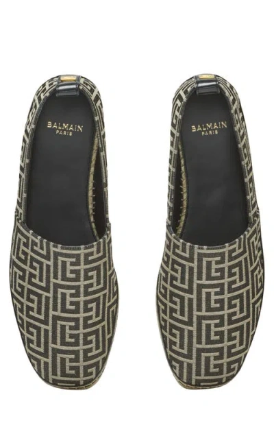 Balmain Men Espadrilles With Monogram Jacquard In Multi