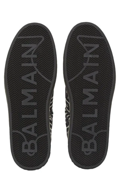Balmain B Court Monogram Jacquard Low Top Sneaker In Multi