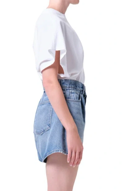 Agolde Corrine Asymmetric Tee In White