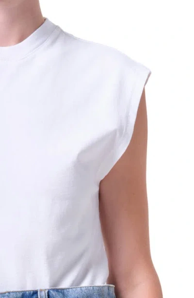 Agolde Corrine Asymmetric Tee In White