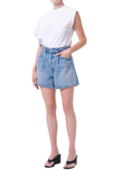 Agolde Corrine Asymmetric Tee In White