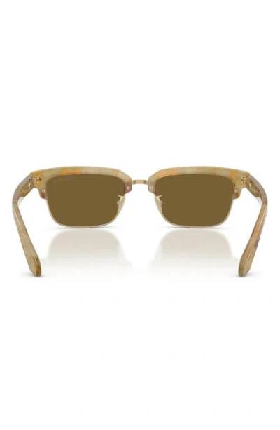 Armani Exchange Ax  52mm Rectangular Sunglasses In Brown