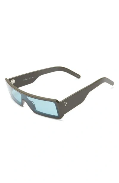 Rick Owens Gethshades Rectangular Shield Sunglasses In Green