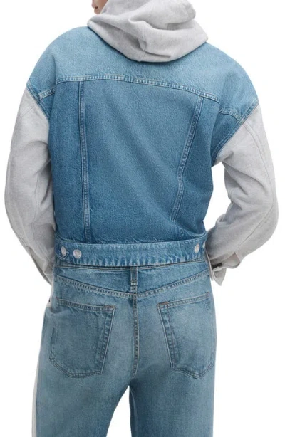 Rag & Bone Rb Miramar Terry Combo Hooded Trucker In Sport