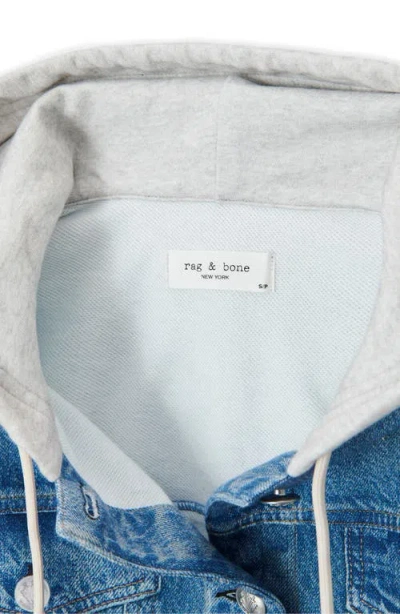 Rag & Bone Rb Miramar Terry Combo Hooded Trucker In Sport