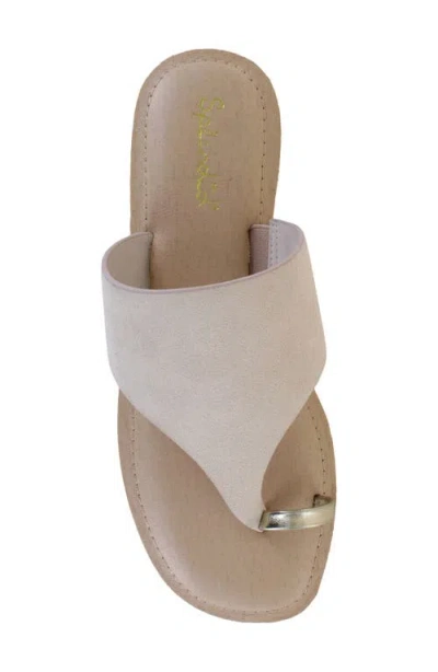 Splendid Lily Toe Loop Sandal In Gray
