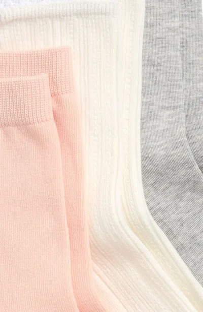 Skims Assorted 3-pack Textured Crew Socks In Multi