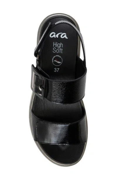 Ara Marbella Slingback Platform Sandal In Black