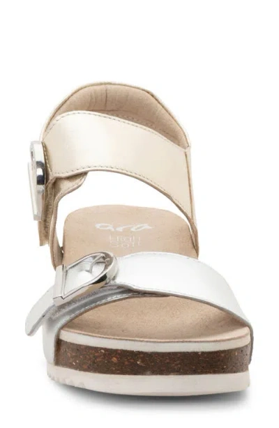 Ara Nova Slingback Platform Wedge Sandal In Multi