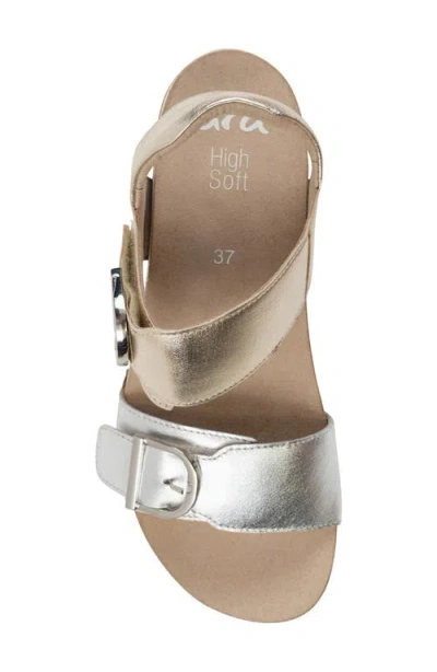 Ara Nova Slingback Platform Wedge Sandal In Multi