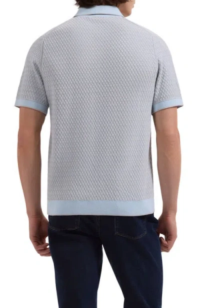 Bugatchi Short Sleeve Cardigan In Blue
