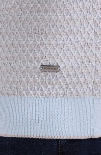 Bugatchi Short Sleeve Cardigan In Blue