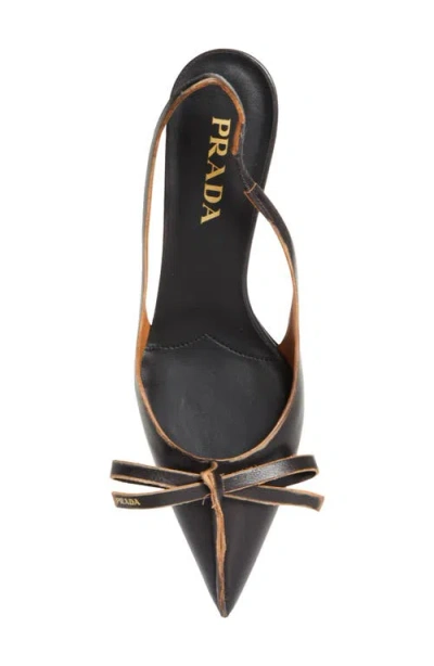 Prada 5 Cm Leather Pumps For Women In Black