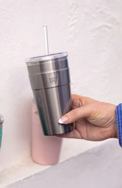 Keepcup Cold Cup Thermal With Coffee Straw In Black
