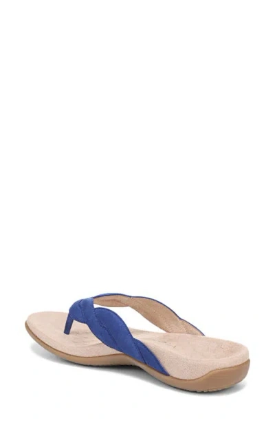 Vionic Bella Braid Flip Flop In Blue