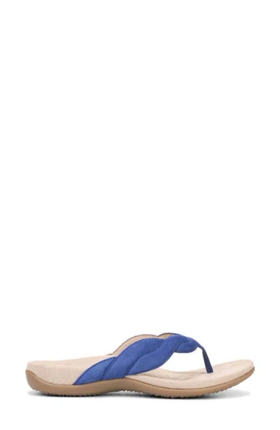 Vionic Bella Braid Flip Flop In Blue