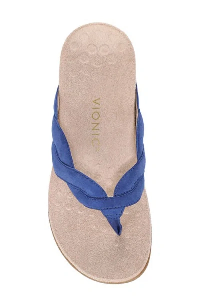 Vionic Bella Braid Flip Flop In Blue