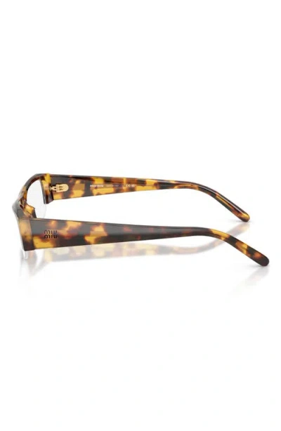 Miu Miu Rectangular Acetate Eyewear Frames In Brown