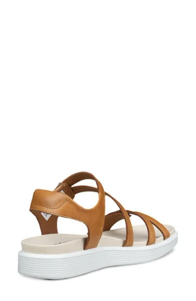 Ecco Soft Three Strap Sandal In Brown
