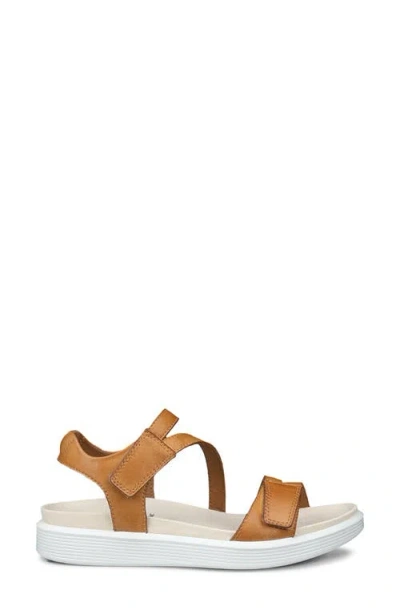 Ecco Soft Three Strap Sandal In Brown
