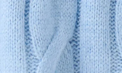 Mango Cable Crewneck Sweater In Blue