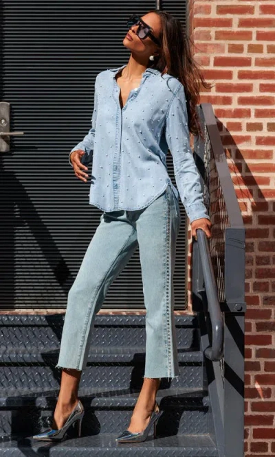 Generation Love Han Stud Jeans In Blue