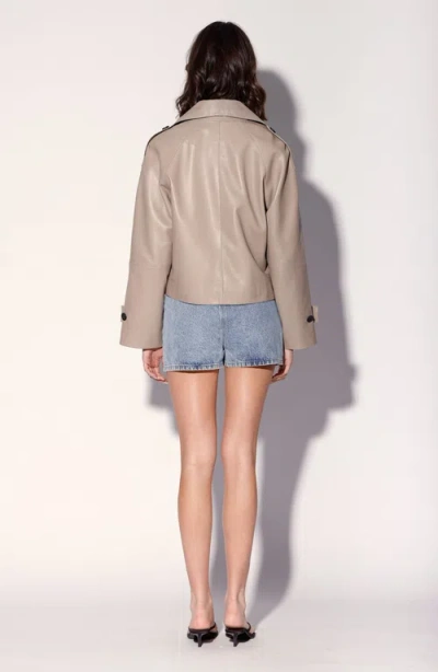 Walter Baker Ruth Leather Jacket In Gray