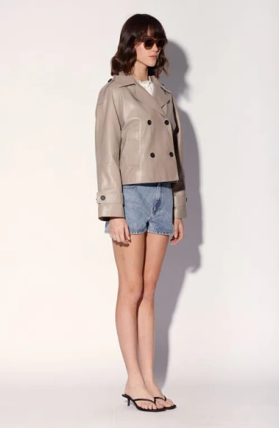 Walter Baker Ruth Leather Jacket In Gray