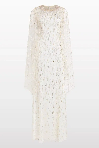Jenny Packham Hestia Embellished Maxi Dress In White