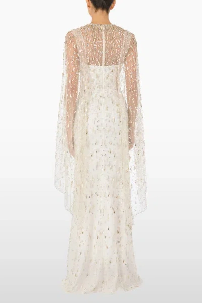 Jenny Packham Hestia Embellished Maxi Dress In White