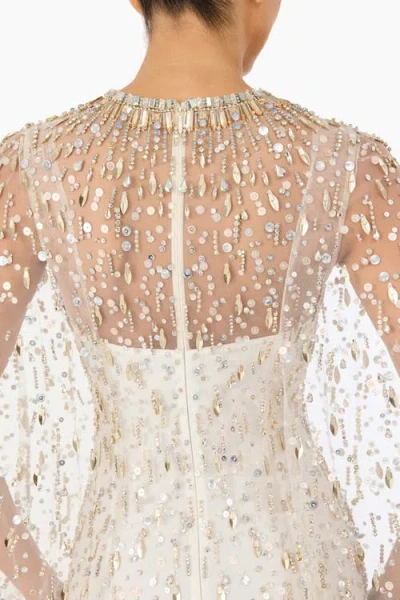 Jenny Packham Hestia Embellished Maxi Dress In White