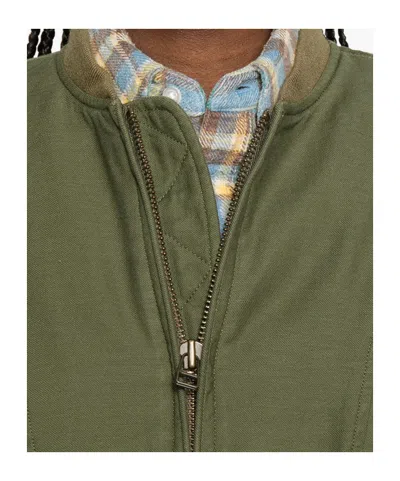 R13 Bubble Pocket Bomber Jacket In Green