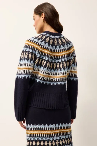 Marie Oliver Dion Patterned Sweater In Black