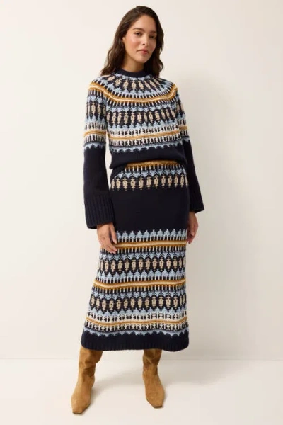 Marie Oliver Dion Patterned Sweater In Black