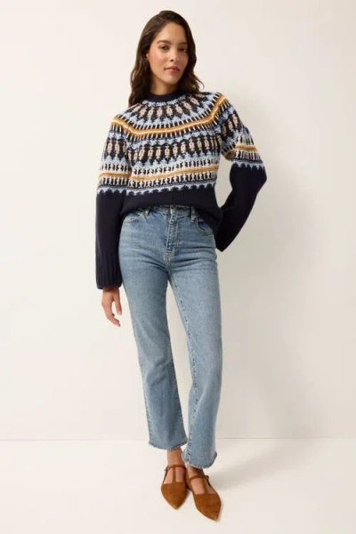 Marie Oliver Dion Patterned Sweater In Black