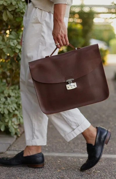 Ezra Arthur Executive Briefcase In Brown