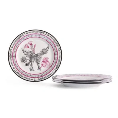 Marchesa Serengeti 4pc Dinner Plate Set In Pink