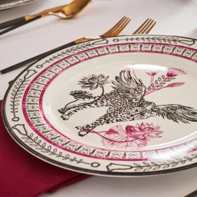 Marchesa Serengeti 4pc Dinner Plate Set In Pink