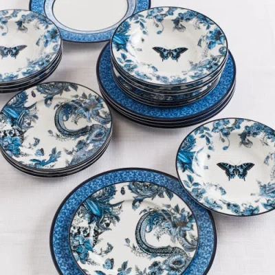 Marchesa Monarcha 4pc Salad Plate Set In Blue