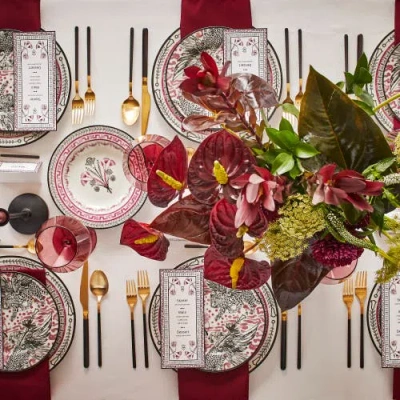 Marchesa Serengeti 4pc Dinner Plate Set In Pink
