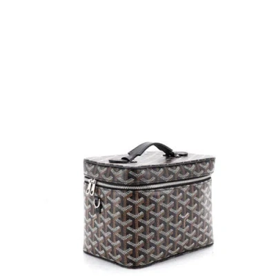 Pre-owned Goyard  Goyard Muse Vanity Case Coated Canvas In Black