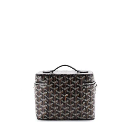 Pre-owned Goyard  Goyard Muse Vanity Case Coated Canvas In Black