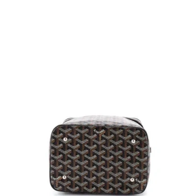 Pre-owned Goyard  Goyard Muse Vanity Case Coated Canvas In Black