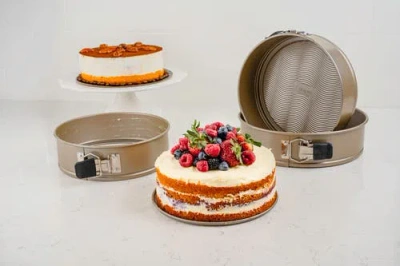 Cuisipro Nonstick Springform Pan With Wave Pattern, Champagne In Metallic